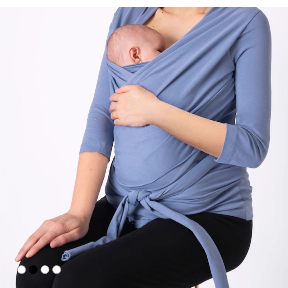 Blue Babywearing maternity skin to skin cotton Top